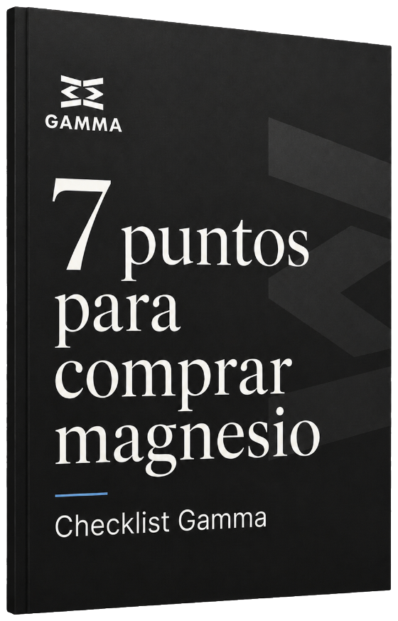 Mockup del e-book Checklist Gamma: 7 puntos antes de comprar magnesio