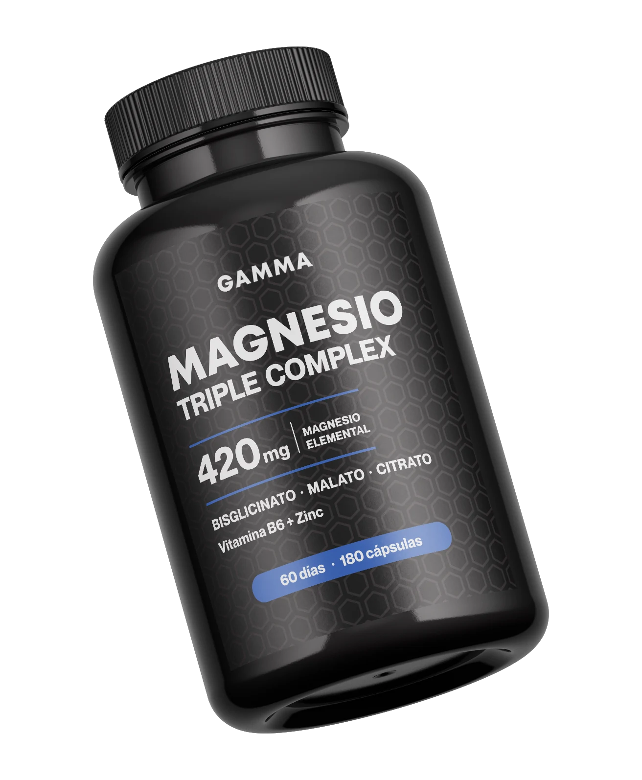 Bote de GAMMA Magnesio Triple Complex en ángulo
