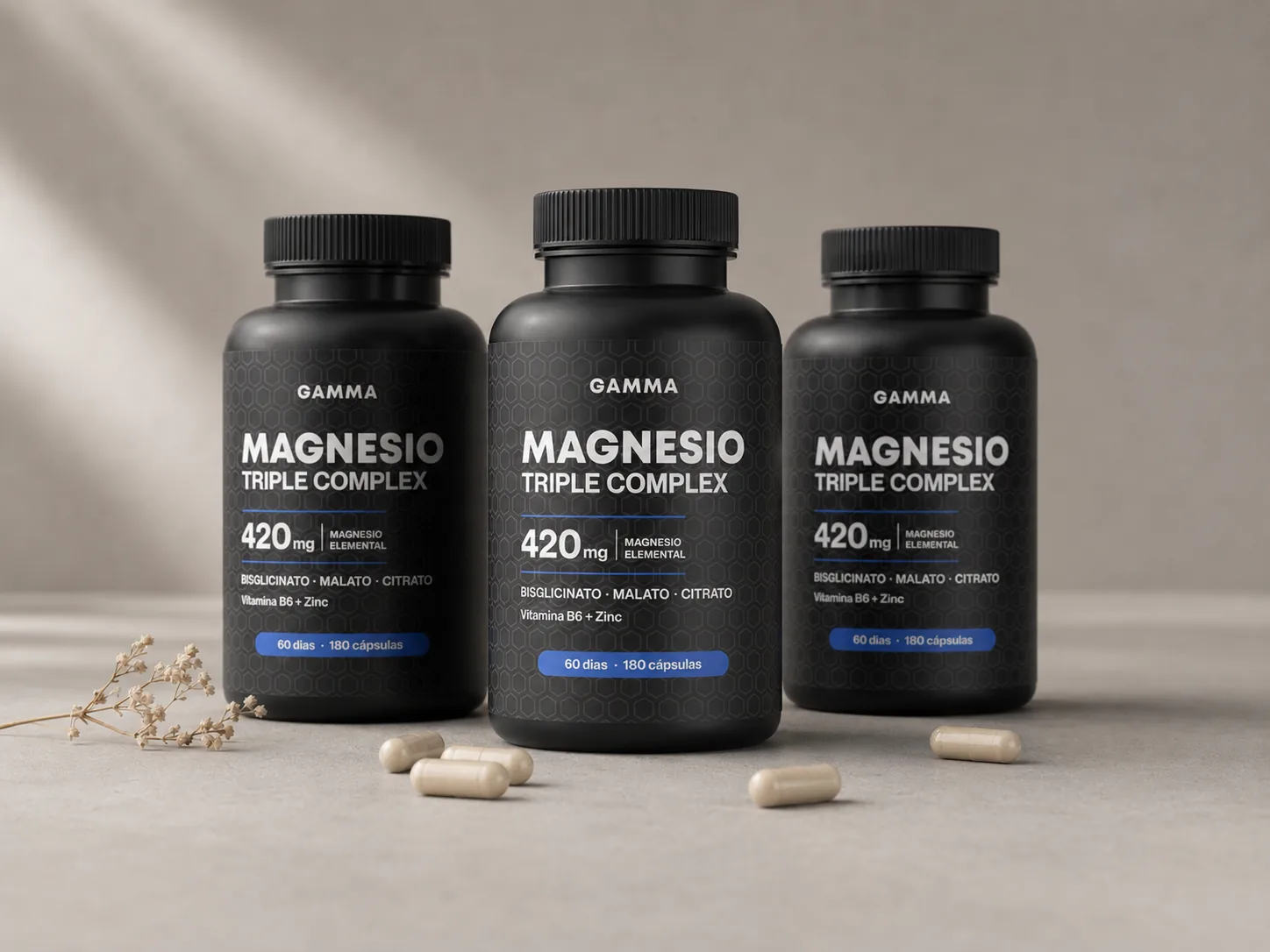 Pack Ahorro Gamma con tres botes de Magnesio Triple Complex